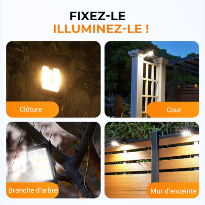 🎄🔥Offre spéciale Nouvel An🔥 Lampe Solaire à Clip Extérieur avec Détecteur de Mouvement